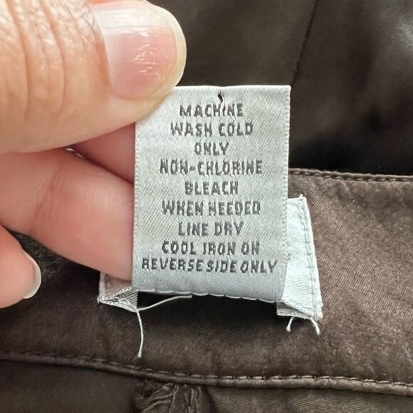 Chico's Casablanca Brown Silk/Cotton Blend Satin Cargo Joggers Sz. 3 (XL/16) - Picture 12 of 15